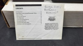 BUGS BUNNY BIRTHDAY BLOWOUT NINTENDO NES VIDEO GAME W/ MANUAL SEE PICS
