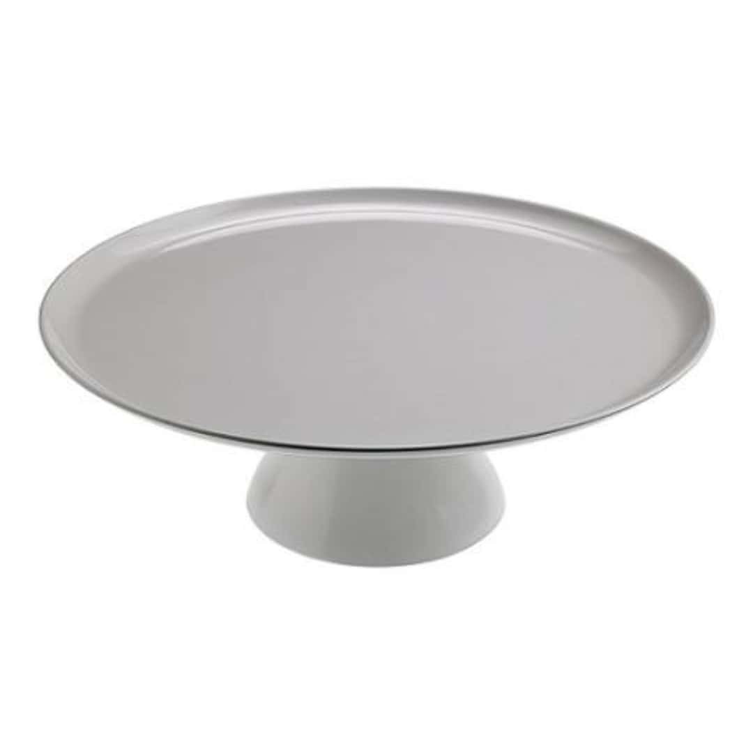 Leone Le Perle White Melamine Round Cake Stand Display 30x10 cm 1 Pc