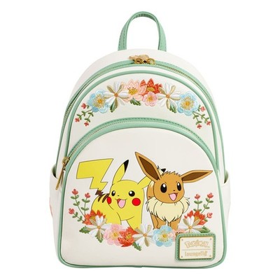Pokemon by Loungefly Mini Rucksack Pikachu Eevee Floral Blume Tasche