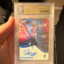 Panini 2021-22 Bam Adebayo BA Hard Signed Auto /15 BGS Heat