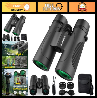 Aurosports 12x42 Waterproof HD Binoculars for Bird Watching and Hunting