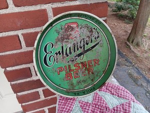 VINTAGE ERLANGERS BEER TRAY OTTO ERLANGER BREWING CO PHILADELPHIA PA ADVERTISING