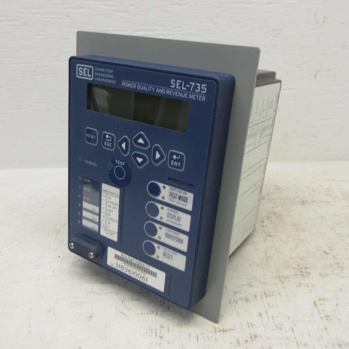 Schweitzer Engineering SEL-735 Power Quality and Revenue Meter SEL735 40VA 15W