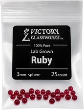 3mm Ruby Pearl 25 Pack 3mm, Red