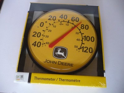 John Deere Round Thermometer Yellow Construction LP86713