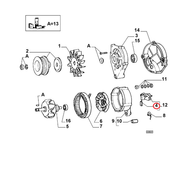 Original Fiat Lichtmaschinen-Kit FüR Croma Tempra Uno Lancia Delta 9939709-image