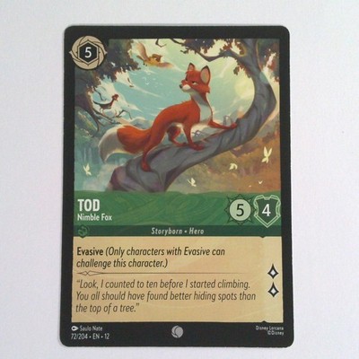 Tod - Nimble Fox -Common -Wilds Unknown -Disney Lorcana
