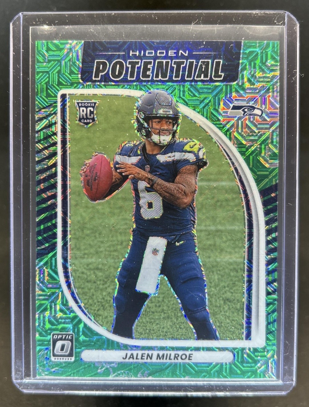 2025 Panini Donruss Optic Jalen Milroe Hidden Potential RC Dragon Prizm #/24