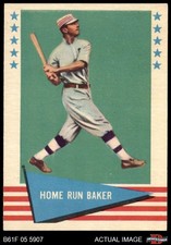 1961 Fleer #6 Home Run Baker Athletics HOF 8 - NM/MT