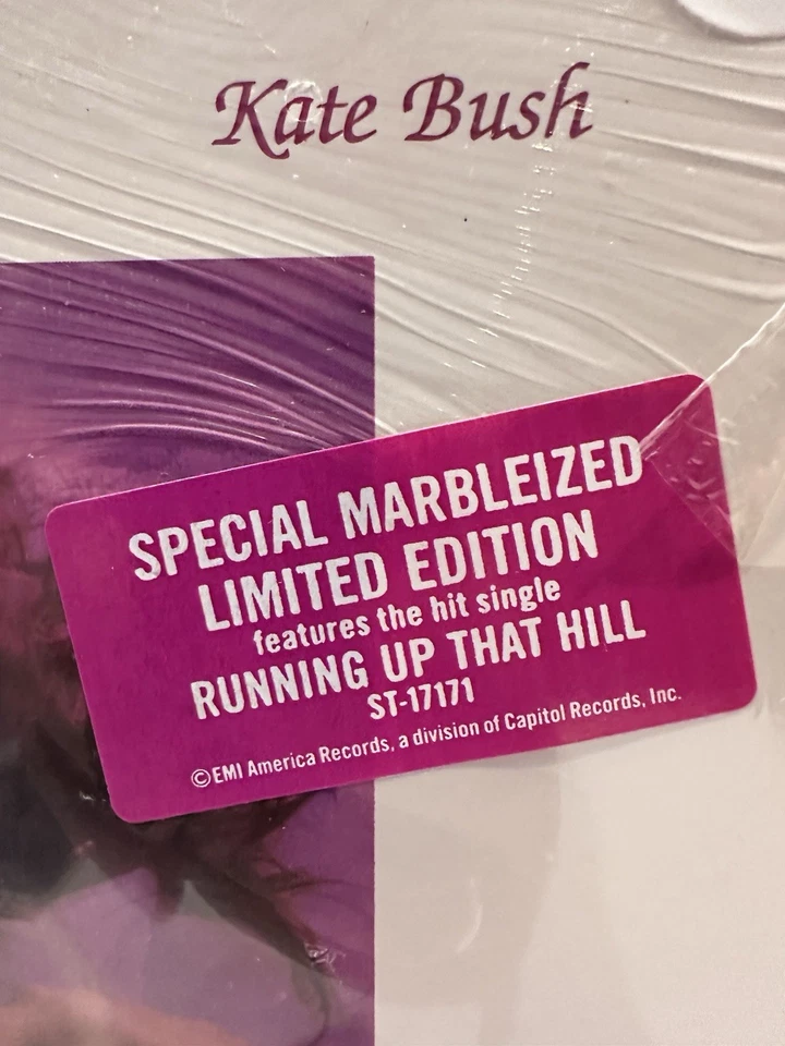 Rare Kate Bush Hounds of Love Marble Record Album Vinyl EMI ST-17171 Shrink Tear - Image 3 of 4