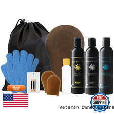 Tan Physics Self Sunless Tanning Kit True Color Pre-Tan Tan Mitts Exfoliation