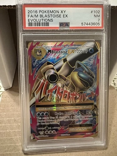M Blastoise EX #102 PSA 7 • 2016 Pokémon XY Evolutions FULL ART