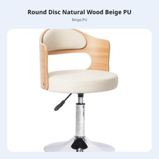 Adjustable Swivel Stool with Backrest Curved Back Support Seating Furniture