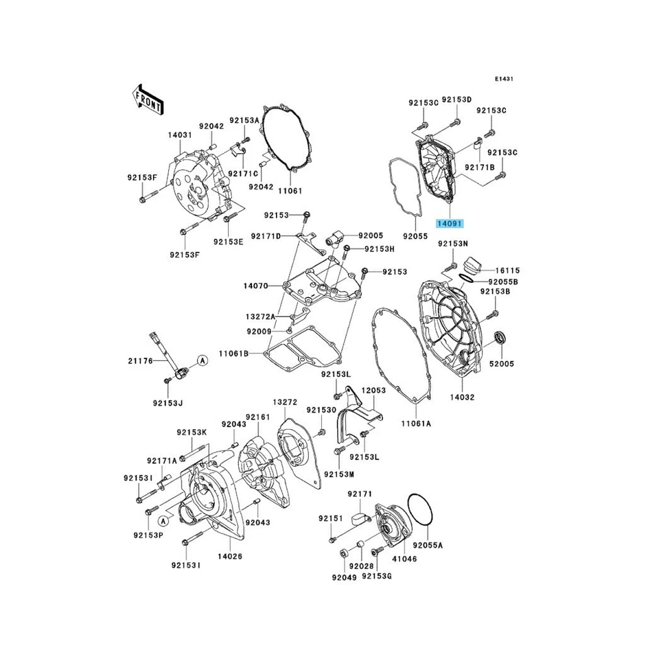 Cubierta de pulso genuina Kawasaki Ninja ZX-14/R ZX1400 2008-2023 1491-0896 FABRICANTE DE EQUIPOS ORIGINALES Foto 4 de 4