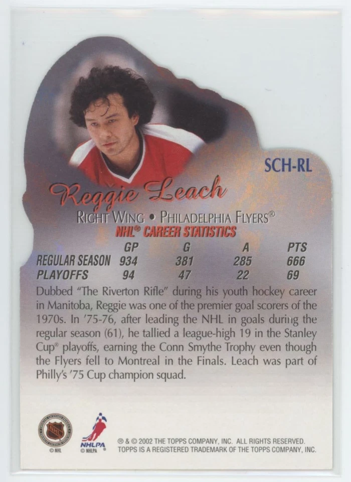 2002-03 Topps Stanley Cup Heroes Reggie Leach Philadelphia Flyers #SCH-RL - Image 2 of 2
