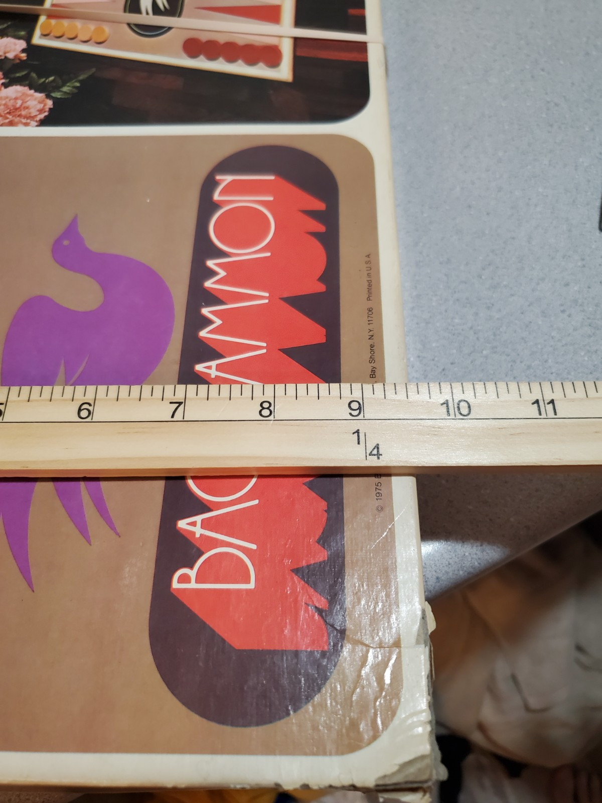 VINTAGE Backgammon Selchow & Righter 1975 Classic Board Game Missing 2 WhiteDice