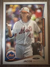 2014 Topps Baseball Update Series Jacob DeGrom SSP Image Variation Rookie Card . rookie card picture
