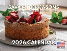 Seasonal Food Calendar 2026 Monthly Wall Calender 12 Month Made In The USA