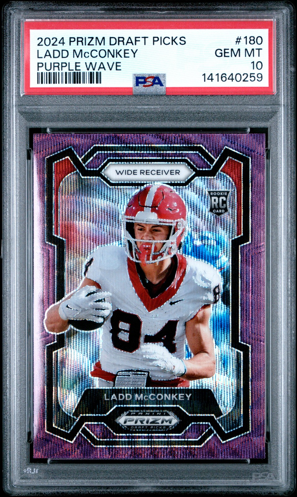 Ladd McConkey Panini Prizm Draft Picks #180 Purple Wave