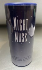 AVON NIGHT MUSK Shimmer Fragrance Body Powder, rare,  Discontinued, old stock