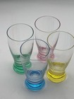 Set of four Royal Danube shot glasses with solid colored bases. — photo 4