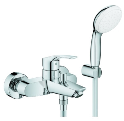 Grohe EH-Wannenbatterie Eurosmart Tempesta Brausegarnitur chrom | 33302003