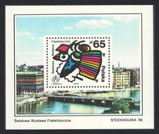 Poland  Stockholmia  86  Stamp Exhibition MS 1986 MNH SG#MS3061