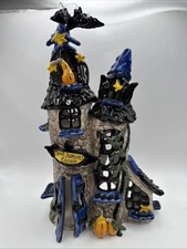 Blue Sky Halloween Tea Light Candle Holder Vampire House Count Batula's Castle