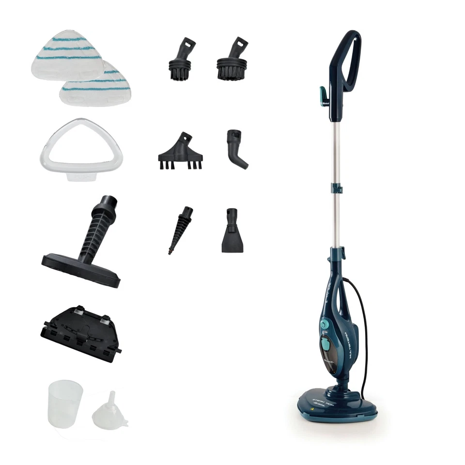 Ariete 4164 SteamMop 10in1 Scopa vapore accessori Autonomia illimitata 1500W Blu - Immagine 2 di 4