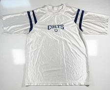 Indanapolis Colts Jersey Men’s Large NFL Embroidered White Blue Football Shirt