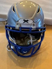 NICE! Xenith Mens Large Football Helmet Silver / Blue - Stadium System - 2025