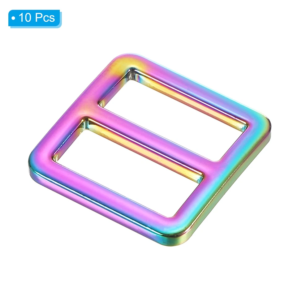 10pcs 20mm / 4/5 Inch Metal Tri-Glide Slide Buckles for Webbing Strap, Colorful Foto 3 de 4