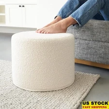 Cozy Pouffe Ottoman Foot Rest Comfortable Round Stool Living Room Decor New