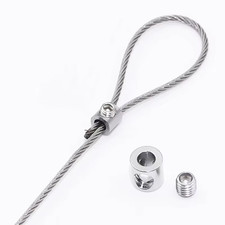 10PCS 1/2mm Steel Wire Rope Clips Stainless Steel Adjustable Screws