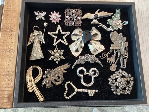 VINTAGE BROOCH PIN COSTUME JEWELRY LOT