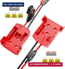 2 Pack Milwaukee M18 18V Battery Adapter Kit with Fuses, 12AWG Wiring Converter