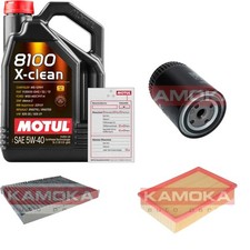 KAMOKA Inspektionspaket 5 L MOTUL 8100 X-CLEAN 5W-40 für VW Polo Variant 6KV5
