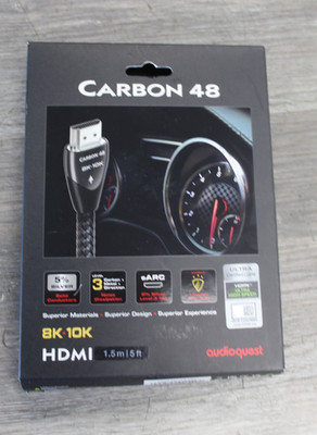 Audioquest Carbon 48 hdmi 1.5 meter 5 feet HDM48CAR150 - NEW