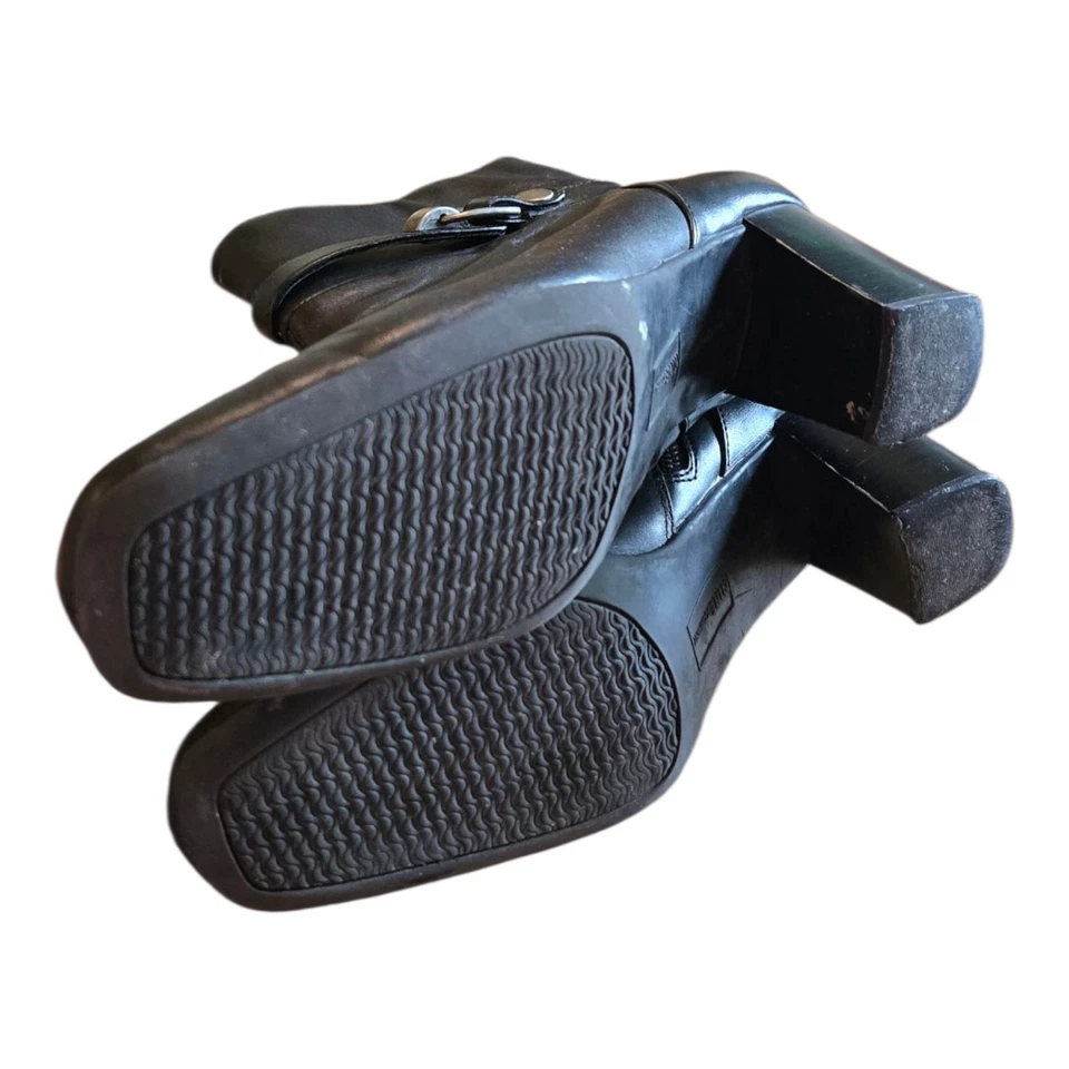 Nine & Co Mujer Botines Phillipek Cuero Cremallera Lateral Puntera Cuadrada 7.5 Ancho Foto 2 de 4