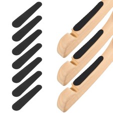 60 Pcs Clothes Hanger Grips Non-Slip Rubber 83mm Silicone Dotted Design, Black