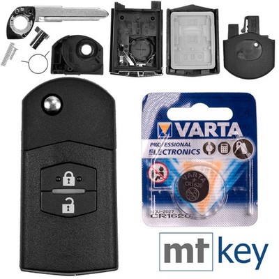 2 Tasten KLAPP SCHLÜSSEL Gehäuse für Mazda 5 CW 2 DE 3 BK 6 SW BT-50 CX-9 CX-7 A