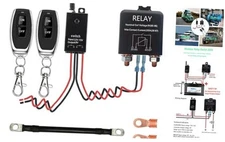 Wireless Remote Kill Remote Battery Disconnect Switch 12V-24V 200A(Black)