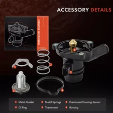 Coolant Thermostat Assembly w/Sensor for Chevy Cruze 11-15 Sonic Trax 13-21 ###