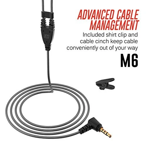 MEEelectronics Sport-Fi M6 Auriculares Deportivos Intrauditivos Negros Auriculares-M6-BK-MEE Foto 2 de 4