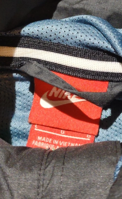 Chaqueta cortavientos Nike Windrunner para hombre talla grande negra verde azul cremallera completa Foto 4 de 4