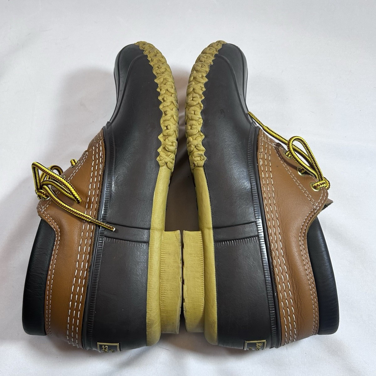 LL Bean 3 Eye Low Duck Boots Gumshoe Size 10 M Brown  display picture 3
