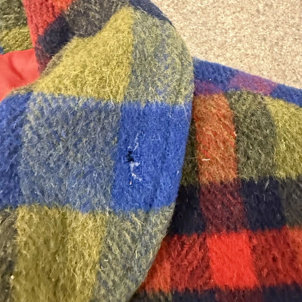 VTG Retro 60s 70s Wool Plaid Jacket Mens M Rockabilly Coat Lined - Image 3 of 4