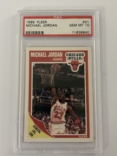 1989-90 Fleer Basketball #21 Michael Jordan Chicago Bulls HOF PSA 10 GEM MINT