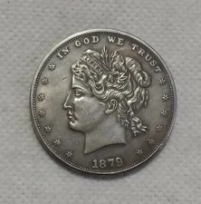 USA 1879 Wash Lady Dollar Pattern Econumía Fantasy Coin, Type 2, Rare