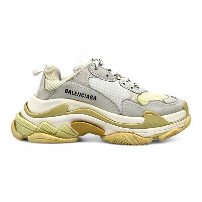 Balenciaga Triple S Women's Sneakers Beige Cream Yellow EU 37